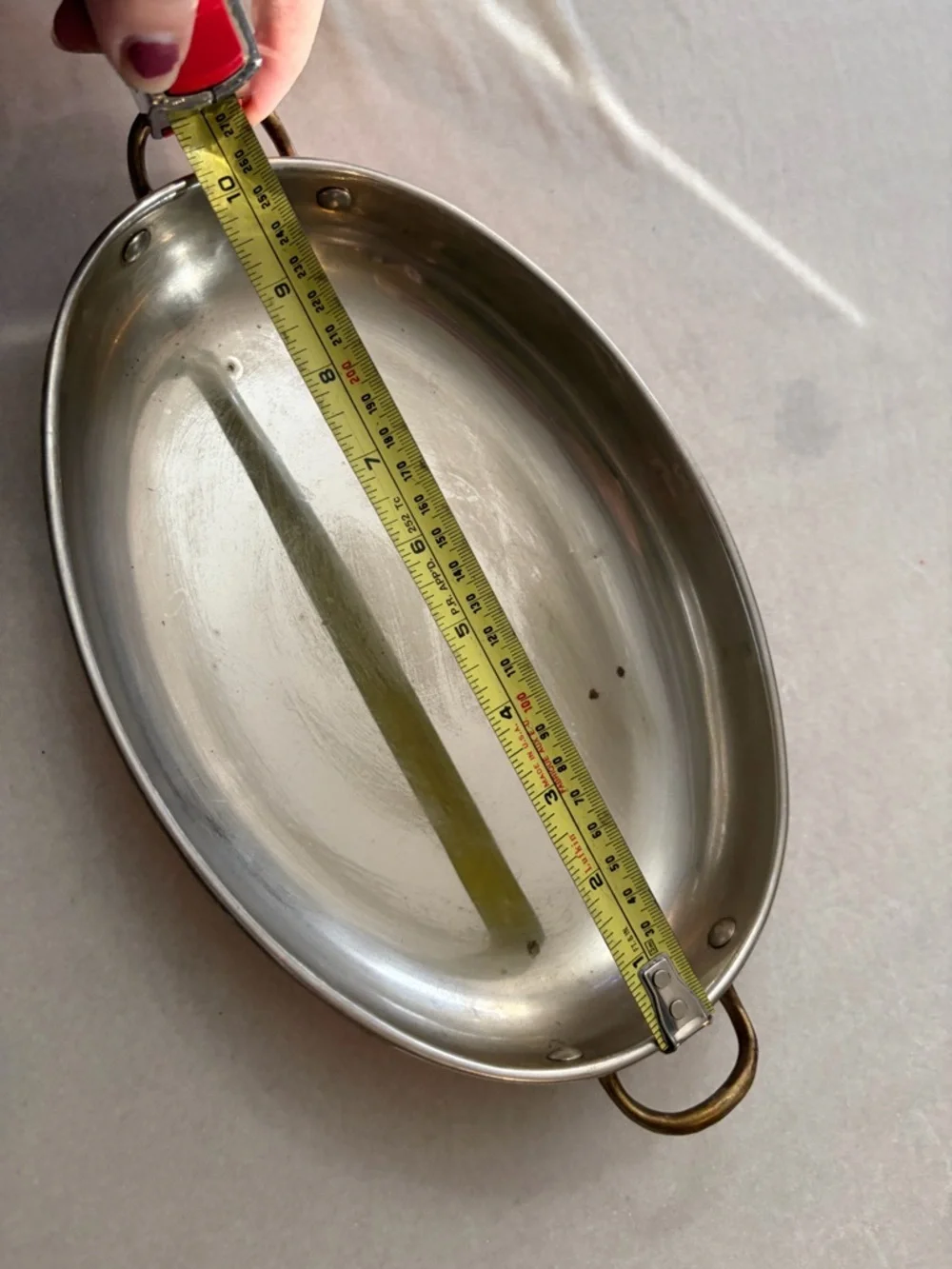 Copper Stainless Serving Dish - Copper and Silver Finish